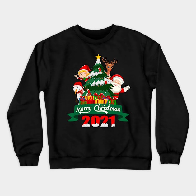 Merry Christmas 2021 Crewneck Sweatshirt by 99% Match